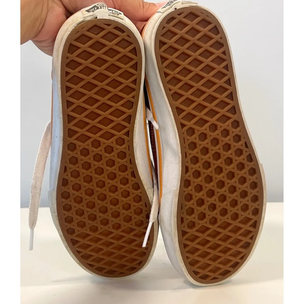 Vans Kids Pink Orange Sparkly Glitter Sneakers Girls 2 Comfort Bold Fun Shoes
